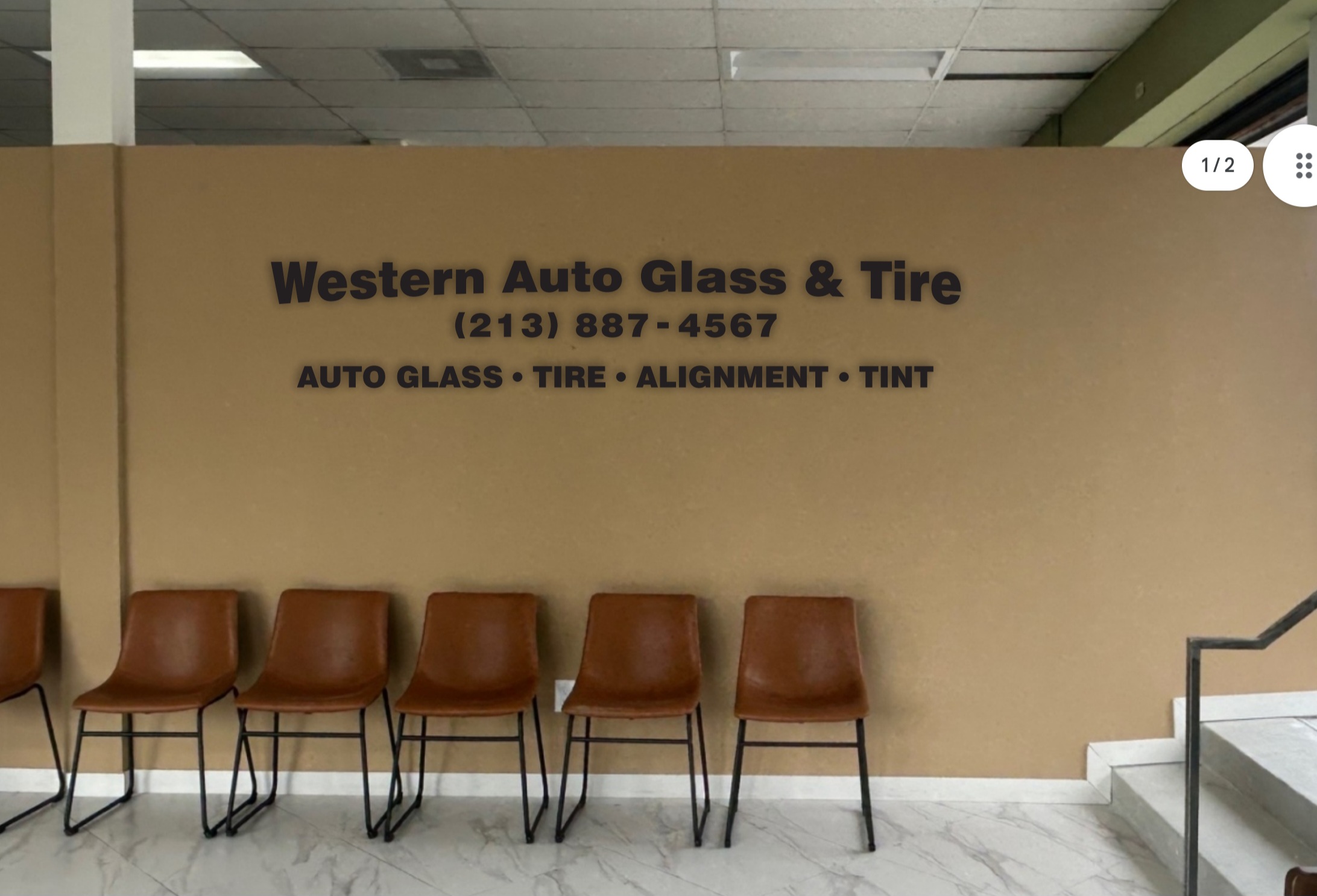 Western Auto Glass & Tire lobby seating Koreatown Los Angeles